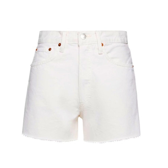 NWT RE/DONE 90s Low Slung Short in Vintage White - Picture 1 of 9